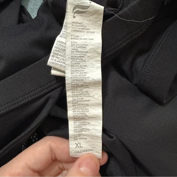 Fabletics The Boost Black Sports Bra Size XL - Picture 2 of 4